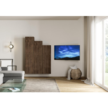 Composizioni Isoka - Composizione parete soggiorno Isoka A31 L.120 H.173,6 P.39,2