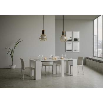 Consolle Basic - Consolle allungabile 90x48/308 cm Basic bianco frassino