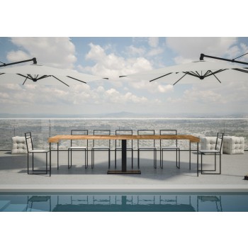 Consolle Capital telaio Antracite - Consolle allungabile 90x40/300 cm Capital Bianco Frassino telaio Antracite