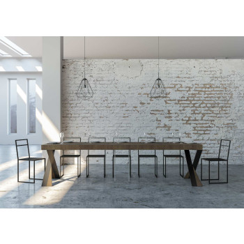 Consolle Diago gambe antracite - Consolle allungabile 90x40/300 cm Diago Premium quercia natura gambe antracite