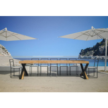 Consolle Diago gambe antracite - Consolle allungabile 90x40/300 cm Diago Premium quercia natura gambe antracite