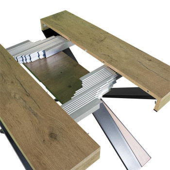 Consolle Diago gambe antracite - Consolle allungabile 90x40/300 cm Diago Premium quercia natura gambe antracite