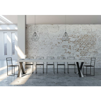 Consolle Diago gambe antracite - Consolle allungabile 90x40/300 cm Diago Premium quercia natura gambe antracite