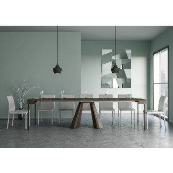 Consolle Diamante Evolution gambe e telaio Orso - Consolle allungabile 90x40/300 cm Diamante Evolution quercia natura telaio e gambe orso