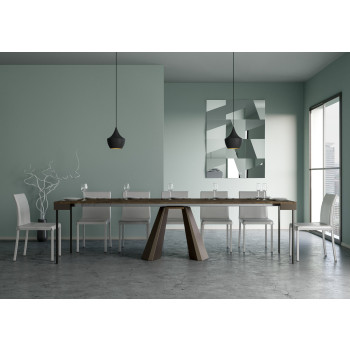 Consolle Diamante Evolution gambe e telaio Orso - Consolle allungabile 90x40/300 cm Diamante Evolution quercia natura telaio e gambe orso