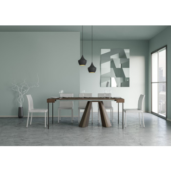 Consolle Diamante gambe Orso - Consolle allungabile 90x40/196 cm Diamante Small bianco frassino telaio orso