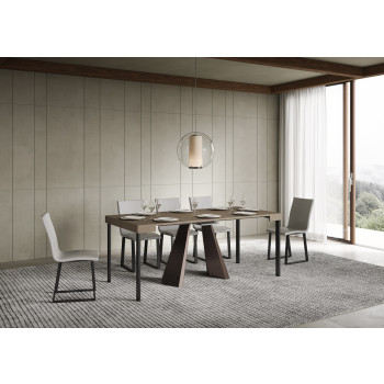 Consolle Diamante gambe Orso - Consolle allungabile 90x40/196 cm Diamante Small bianco frassino telaio orso