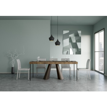 Consolle Diamante gambe Orso - Consolle allungabile 90x40/196 cm Diamante Small Premium quercia natura telaio orso