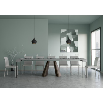 Consolle Diamante gambe Orso - Consolle allungabile 90x40/300 cm Diamante bianco frassino telaio orso