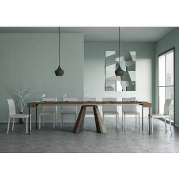 Consolle Diamante gambe Orso - Consolle allungabile 90x40/300 cm Diamante bianco frassino telaio orso