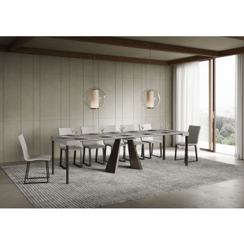 Consolle Diamante gambe Orso - Consolle allungabile 90x40/300 cm Diamante bianco frassino telaio orso