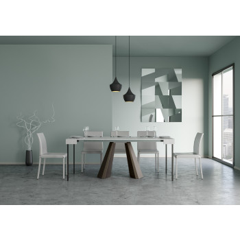 Consolle Diamante gambe Orso - Consolle allungabile 90x40/300 cm Diamante bianco frassino telaio orso