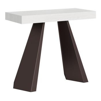 Consolle Diamante gambe Orso - Consolle allungabile 90x40/300 cm Diamante bianco frassino telaio orso