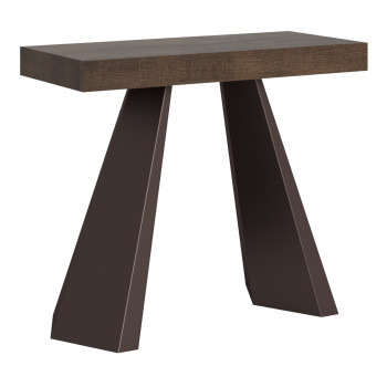 Consolle Diamante gambe Orso - Consolle allungabile 90x40/300 cm Diamante Premium quercia natura telaio orso