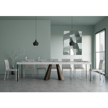 Consolle Diamante gambe Orso - Consolle allungabile 90x40/300 cm Diamante Premium quercia natura telaio orso