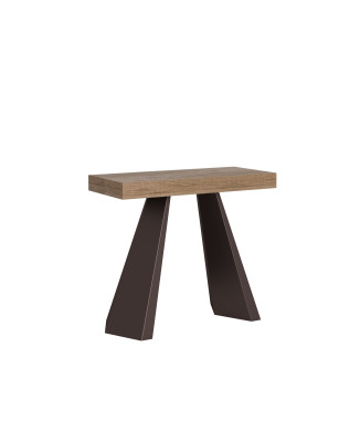 Consolle Diamante gambe Orso - Consolle allungabile 90x40/300 cm Diamante Premium quercia natura telaio orso