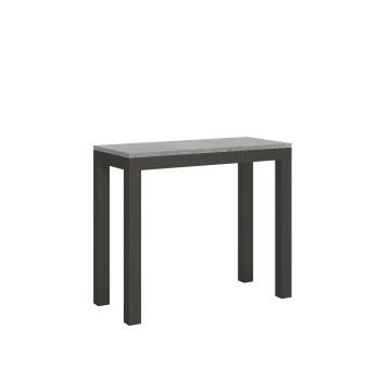Consolle Everyday Evolution gambe e telaio antracite - Consolle allungabile 90x40/196 cm Everyday Small Evolution bianco frassino telaio e gambe antracite