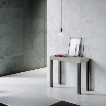 Consolle Everyday gambe antracite - Consolle allungabile 90x40/300 cm Everyday bianco frassino gambe antracite