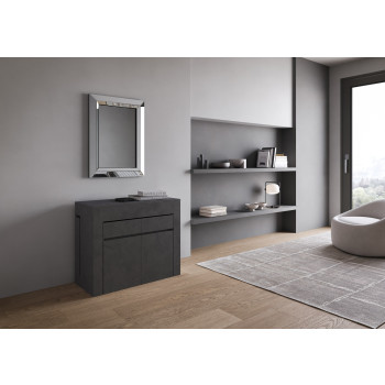 Consolle Evolve con Panca inferiore e superiore - Consolle allungabile 90x42/302 cm Evolve bianco frassino allunghe interne con panca inferiore e superiore