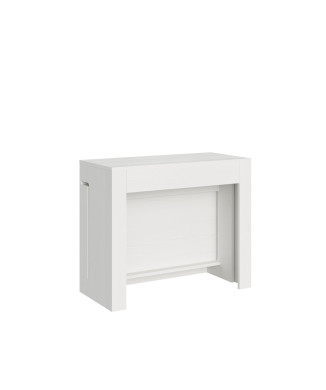 Consolle Evolve - Consolle allungabile 90x42/302 cm Evolve bianco frassino allunghe interne