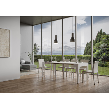 Consolle Isotta - Consolle allungabile 90x42/302 cm Isotta bianco frassino