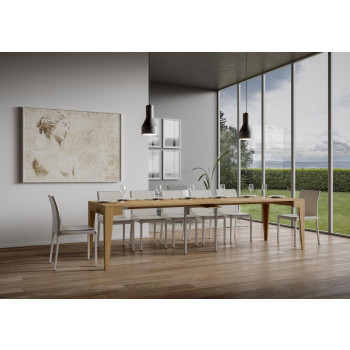 Consolle Isotta - Consolle allungabile 90x42/302 cm Isotta bianco frassino