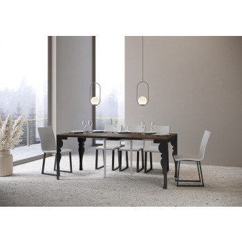 Consolle Paxon Evolution gambe e telaio antracite - Consolle allungabile 90x40/300 cm Paxon Evolution bianco frassino telaio e gambe antracite