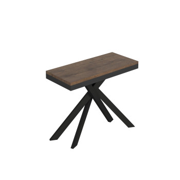 Consolle Saki Evolution gambe e telaio antracite - Consolle allungabile 90x40/196 cm Saki Small Evolution bianco frassino gambe antracite