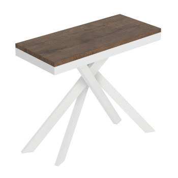 Consolle Saki Evolution gambe e telaio Bianche - Consolle allungabile 90x40/300 cm Saki Evolution bianco frassino gambe bianche