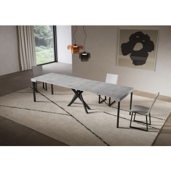 Consolle Saki gambe antracite - Consolle allungabile 90x40/300 cm Saki cashmere gambe antracite
