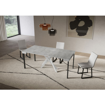 Consolle Saki gambe Bianche - Consolle allungabile 90x40/196 cm Saki Small cashmere gambe bianche