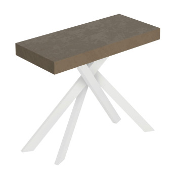 Consolle Saki gambe Bianche - Consolle allungabile 90x40/196 cm Saki Small cashmere gambe bianche