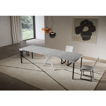 Consolle Saki gambe Bianche - Consolle allungabile 90x40/300 cm Saki cashmere gambe bianche