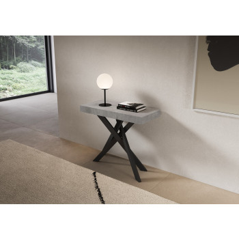 Consolle Saki Premium gambe antracite - Consolle allungabile 90x40/300 cm Saki Premium cashmere gambe antracite