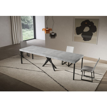 Consolle Saki Premium gambe antracite - Consolle allungabile 90x40/300 cm Saki Premium cashmere gambe antracite