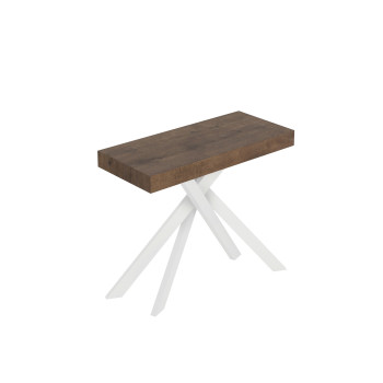 Consolle Saki Premium gambe Bianche - Consolle allungabile 90x40/196 cm Saki Small Premium cashmere gambe bianche