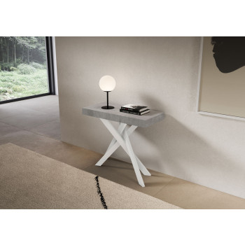 Consolle Saki Premium gambe Bianche - Consolle allungabile 90x40/300 cm Saki Premium cashmere gambe bianche