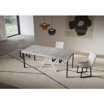 Consolle Saki Premium gambe Bianche - Consolle allungabile 90x40/300 cm Saki Premium cashmere gambe bianche
