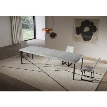 Consolle Saki Premium gambe Bianche - Consolle allungabile 90x40/300 cm Saki Premium cashmere gambe bianche