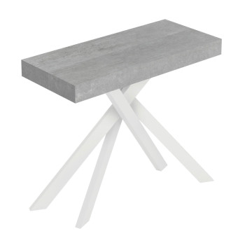 Consolle Saki Premium gambe Bianche - Consolle allungabile 90x40/300 cm Saki Premium cashmere gambe bianche