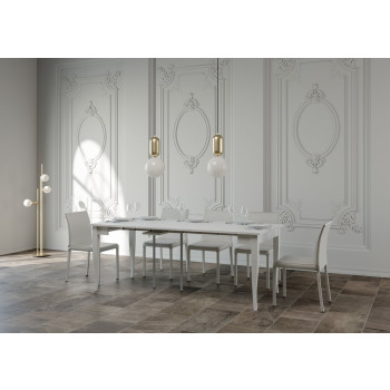 Consolle Sciabola - Consolle allungabile 90x48/204 cm Sciabola Small bianco frassino