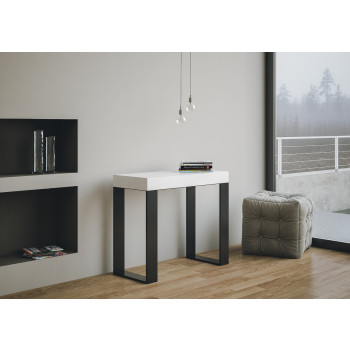 Consolle Tecno gambe antracite - Consolle allungabile 90x40/196 cm Tecno Small Premium quercia natura gambe antracite