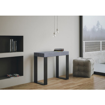 Consolle Tecno gambe antracite - Consolle allungabile 90x40/196 cm Tecno Small Premium quercia natura gambe antracite