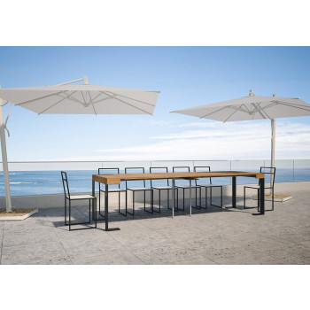 Consolle Tecno gambe antracite - Consolle allungabile 90x40/300 cm Tecno bianco frassino gambe antracite