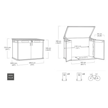 CORTINA MEGA EVOTECH GRIGIO KETER 
