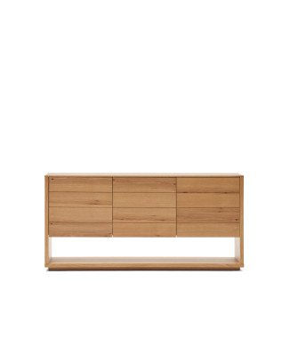 Credenza Alguema 3 ante impiallacciato rovere finitura naturale 151 x 73 cm