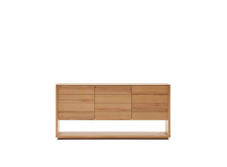 Credenza Alguema 3 ante impiallacciato rovere finitura naturale 151 x 73 cm