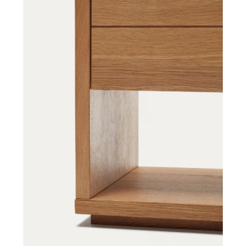 Credenza Alguema 4 ante impiallacciato rovere finitura naturale 200 x 74 cm