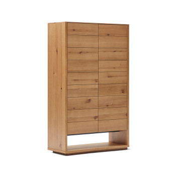 Credenza alta Alguema 2 ante impiallacciato rovere finitura naturale 100 x 163,5 cm