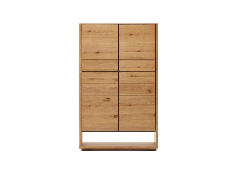 Credenza alta Alguema 2 ante impiallacciato rovere finitura naturale 100 x 163,5 cm